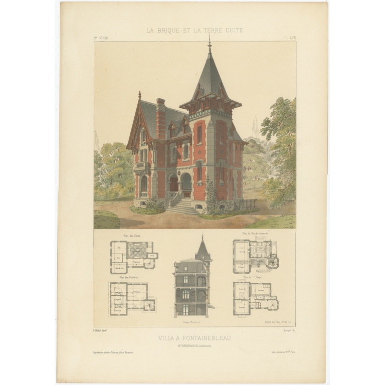 Pl. LVII Villa a Fontainebleau - Chabat (c.1900)
