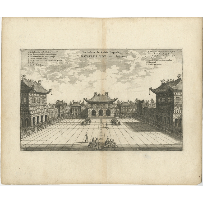 T Keysers Hof van binnen - Nieuhof (1665)