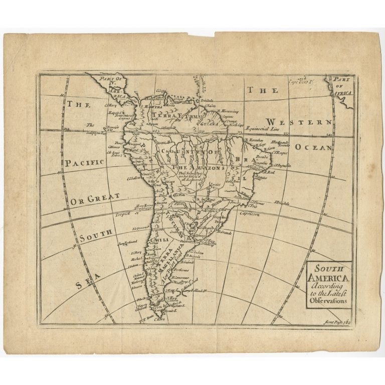 South America according to the latest observations - Gordon (c.1745)