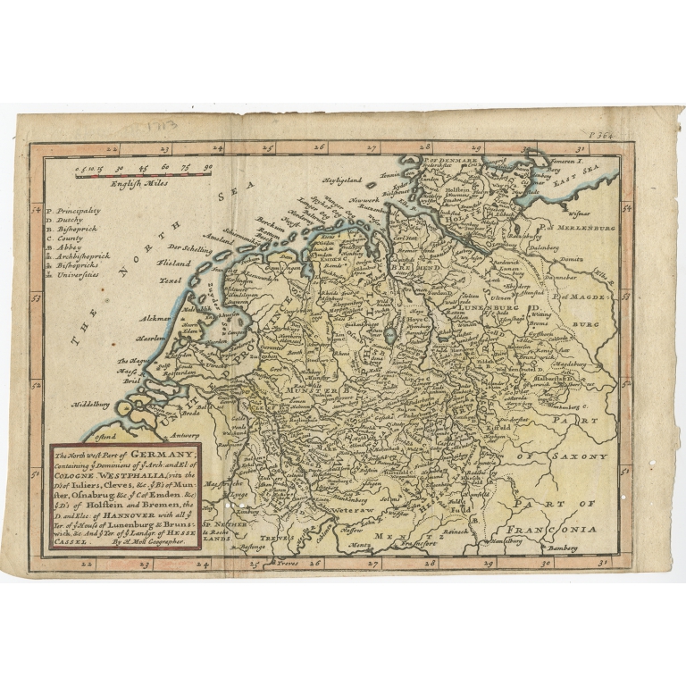 The north west Part of Germany - Moll (c.1740)