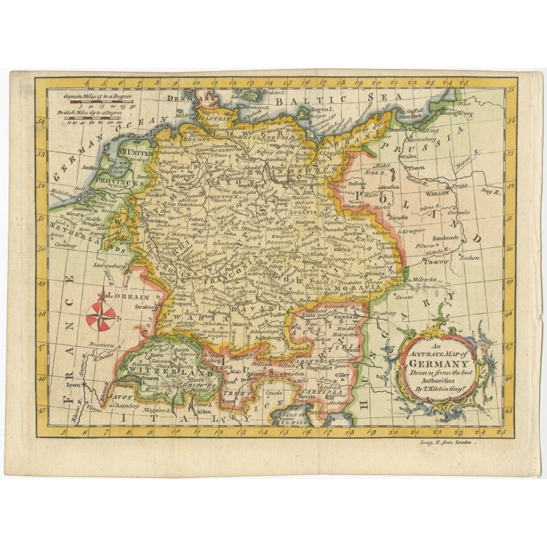 An Accurate Map of Germany - Kitchin (c.1770)