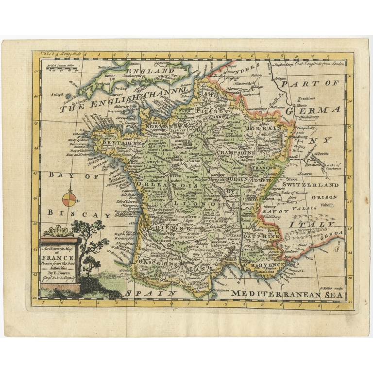 An Accurate Map of France - Bowen (1754)