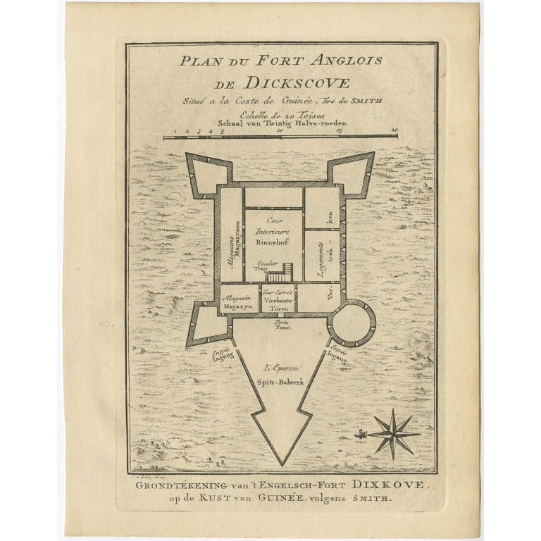 Plan du Fort Anglois de Dickscove - Van Schley (c.1760)