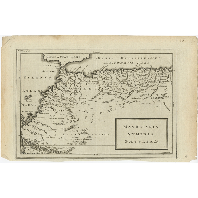 Mauretania, Numidia, Gaetulia - Basire (c.1750)
