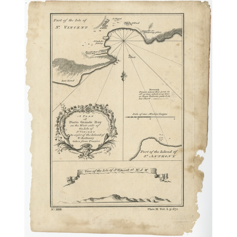 A Plan of Porto Grande Bay - Kitchin (1744)