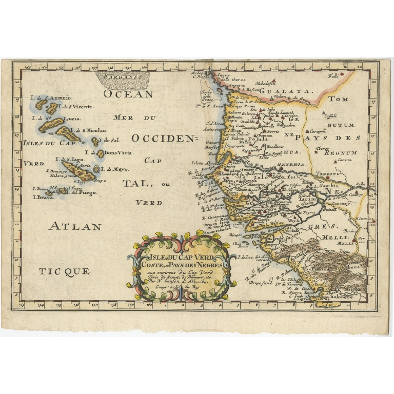 Isles du Cap Verd Coste et Pays des Negres - Sanson (c.1680)