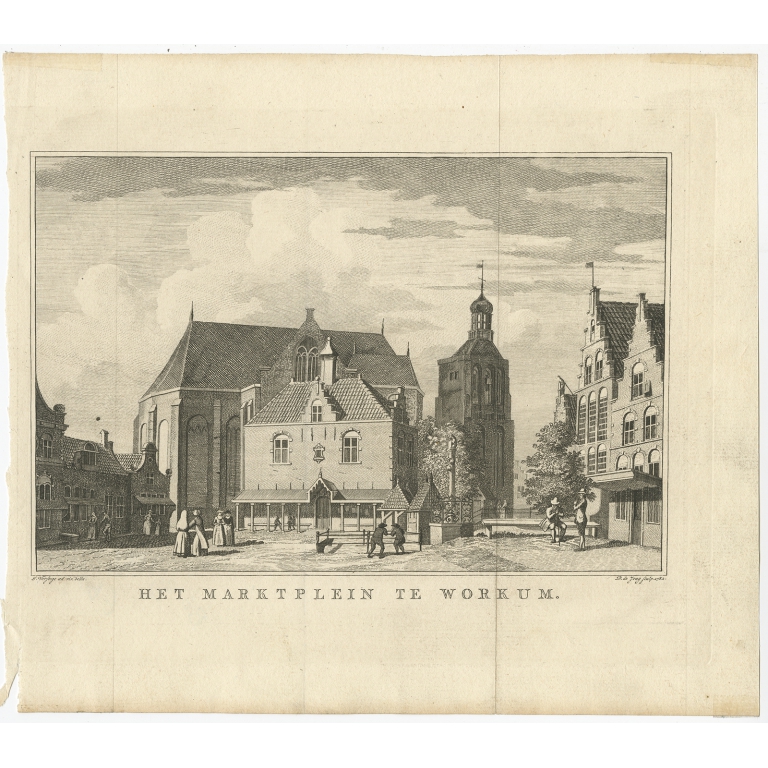 Het Marktplein te Workum - De Jong (1782)