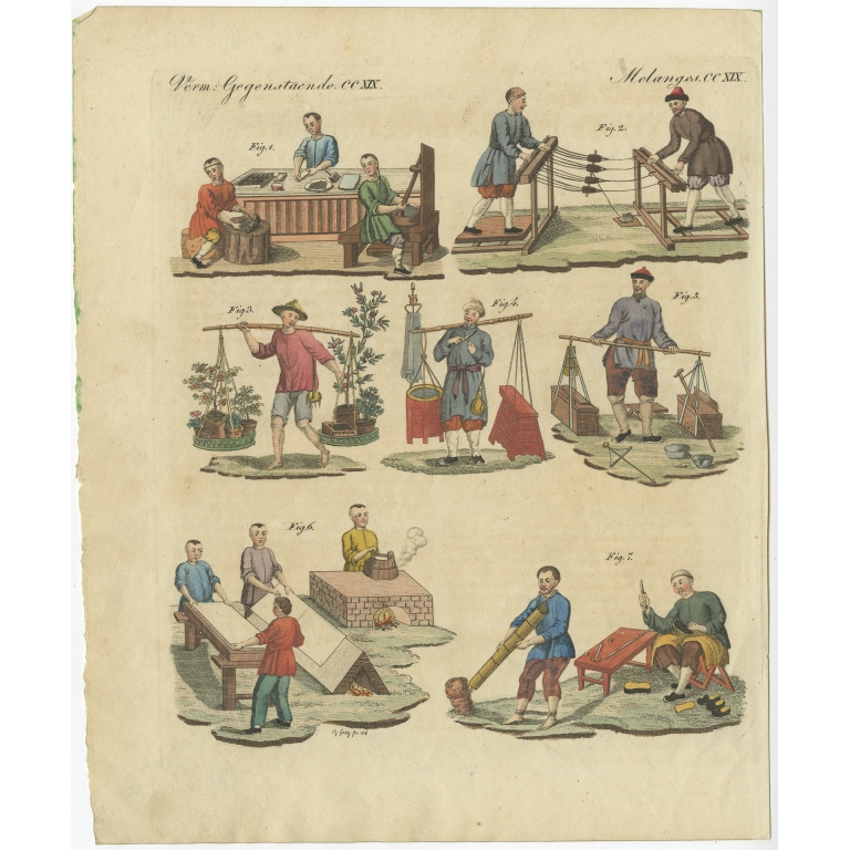 Künste und Handwerke in China - Bertuch (1800)