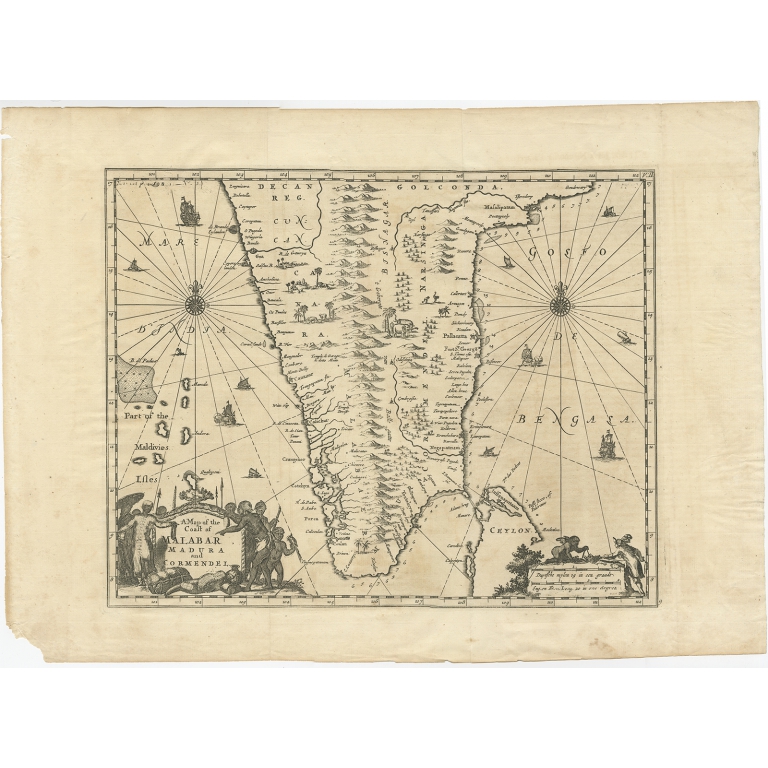 A Map of the Coast of Malabar (..) - Churchill (c.1704)