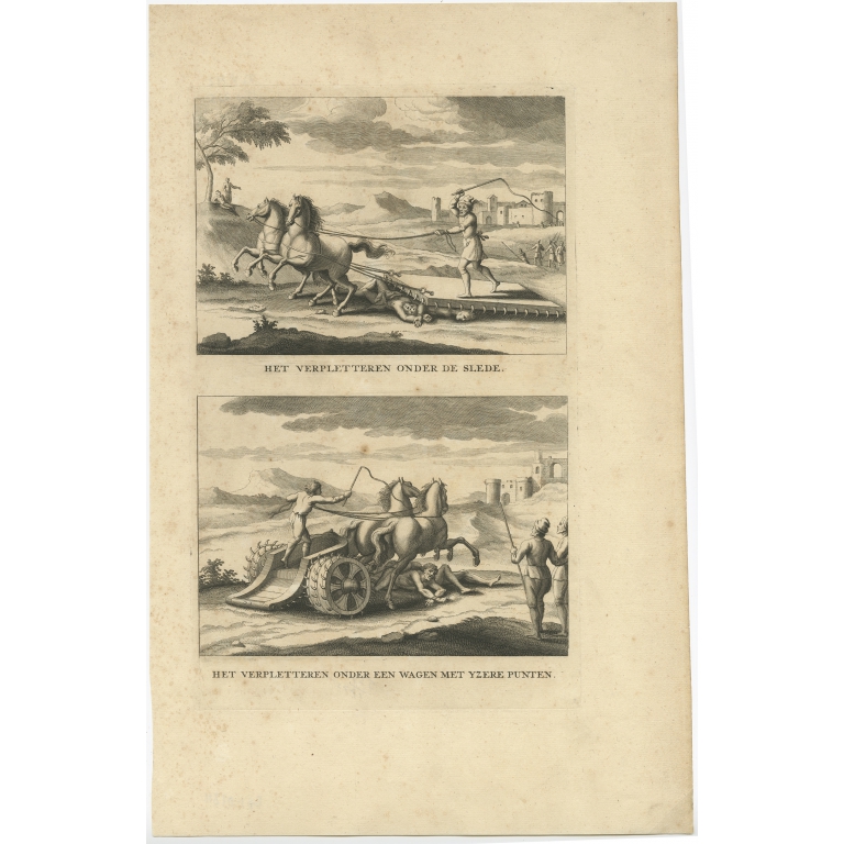 Het verpletteren onder de Slede - Calmet (1731)