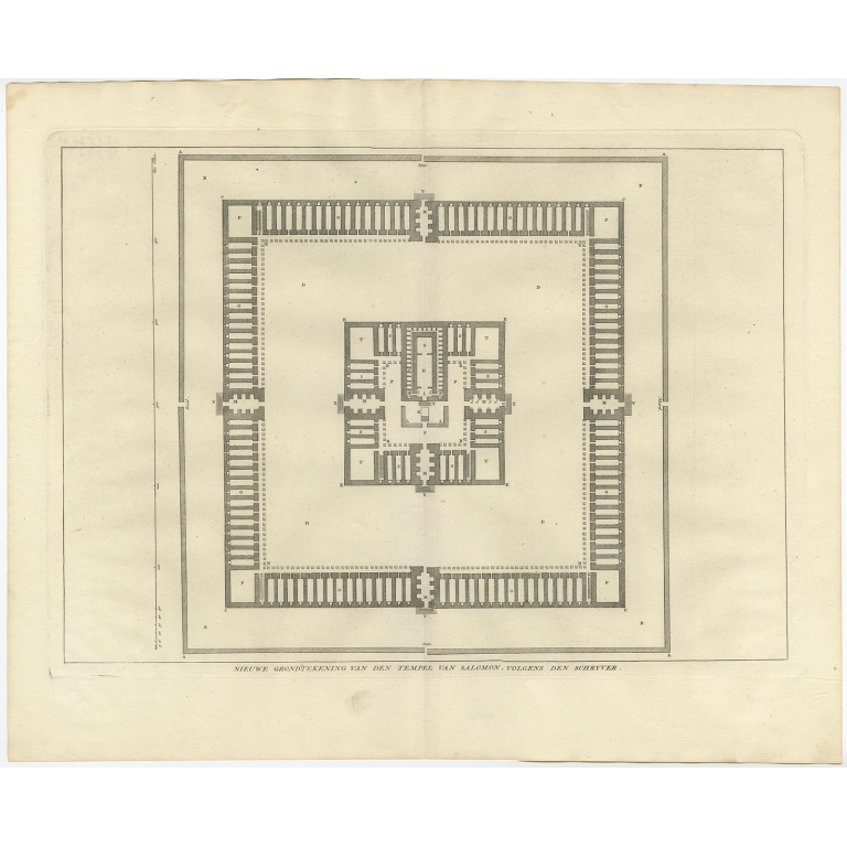 Nieuwe Grondtekening van den Tempel van Salomon - Calmet (1725)