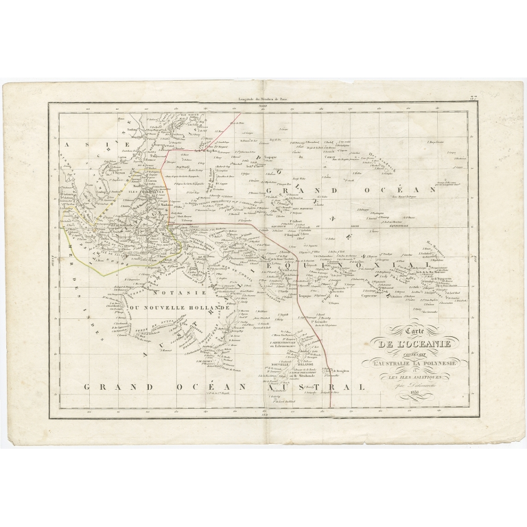 Carte de l'Oceanie - Delamarche (1836)