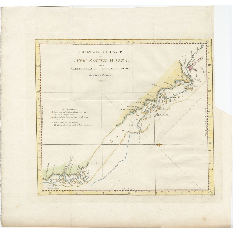 Chart of Part of the Coast of New South Wales - Cook (c.1770)