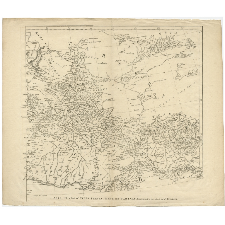 Asia pl. 5 Part of India, Persia, Tibet and Tartary - Bolton (c.1745)