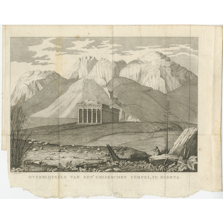 Overblijfsels van een Griekschen Tempel, te Egesta- Vrijdag (c.1800)
