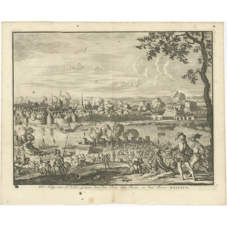 Het Beleg van de Stadt Graave (..) - Luyken (c.1700)