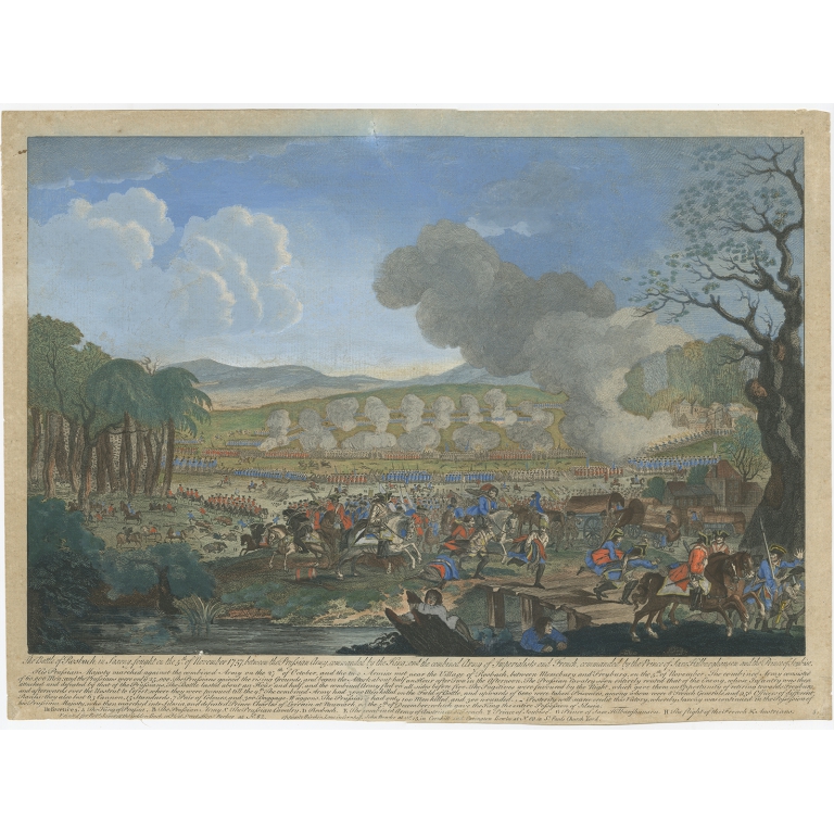 The Battle of Rosbach (..) - Sayer (c.1790)