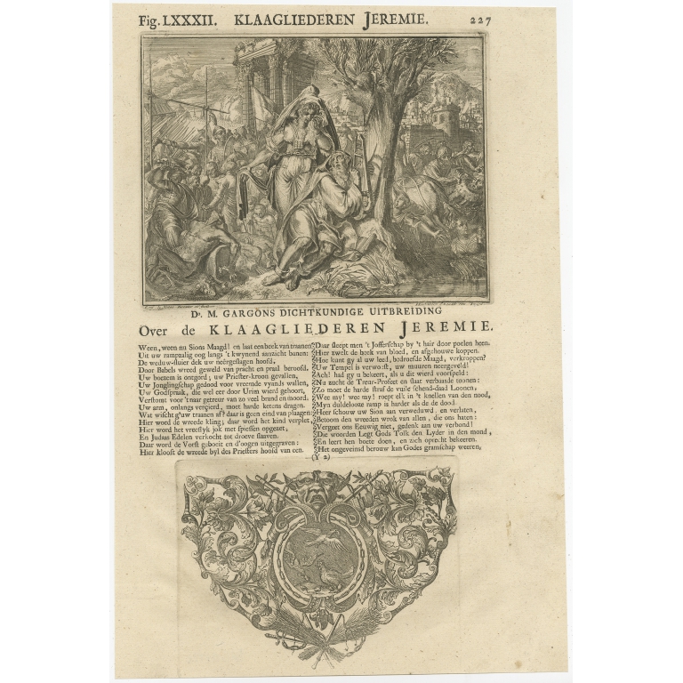 Fig. LXXXII Klaagliederen Jeremie - Lindenberg (c.1721)