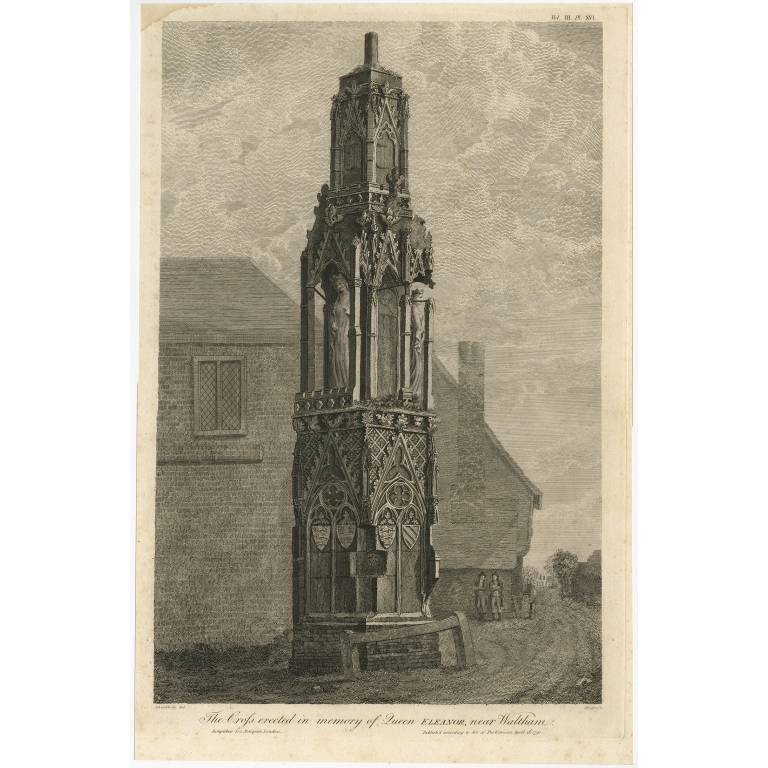 The Cross erected in memory of Queen Eleanor (..) - Basire (1790)