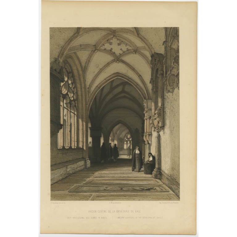 Ancien Cloitre de la Cathedrale de Bale - Stroobant (1860)