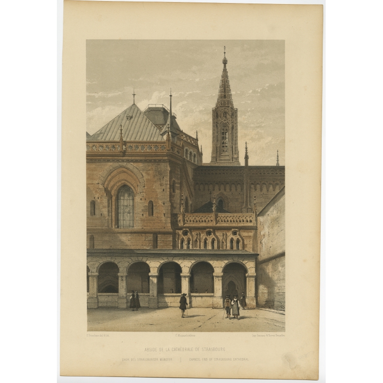 Abside de la Cathedrale de Strasbourg - Stroobant (1860)
