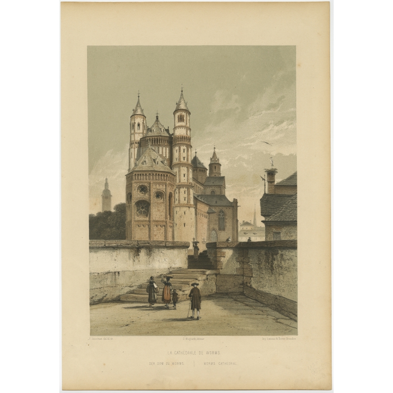 La Cathedrale de Worms - Stroobant (1860)