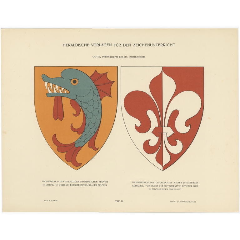 Taf 21. Wappenschild der Ehemaligen (..) - Ströhl (1910)