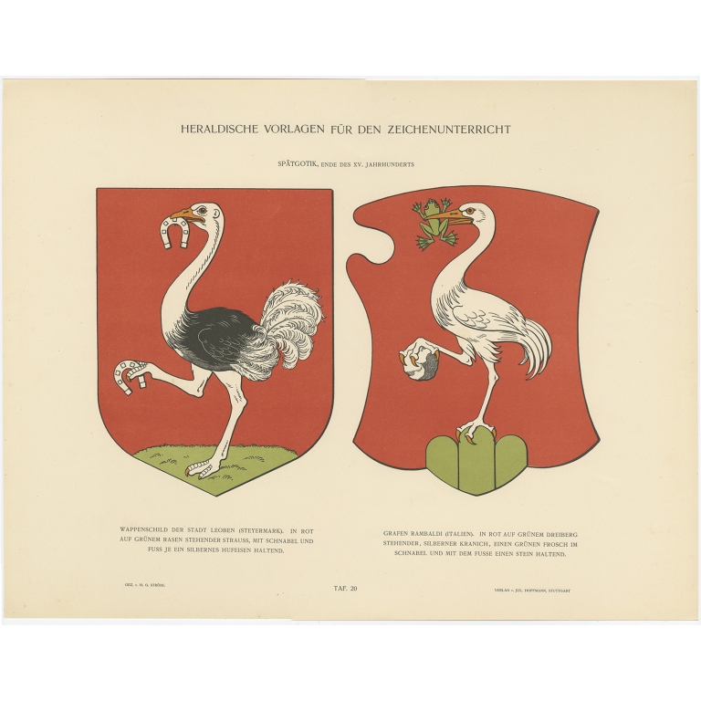 Taf 20. Wappenschild der Stadt Leoben (..) - Ströhl (1910)
