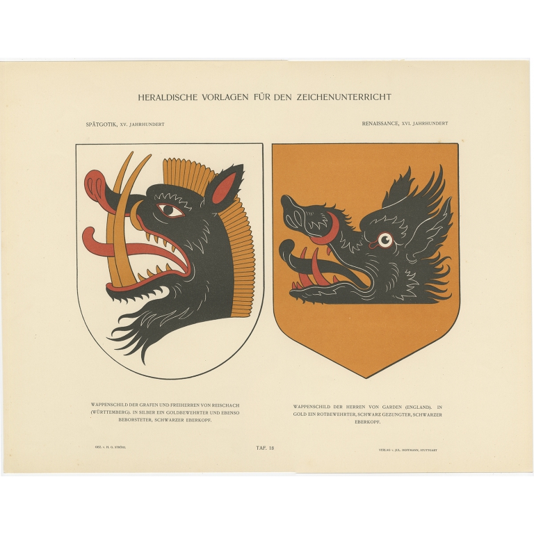 Taf 18. Wappenschild der Grafen und Freiherren (..) - Ströhl (1910)