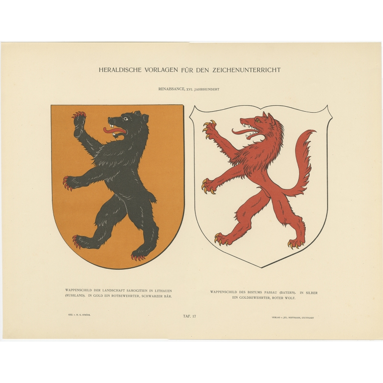 Taf 17. Wappenschild der Landschaft Samogitien (..) - Ströhl (1910)