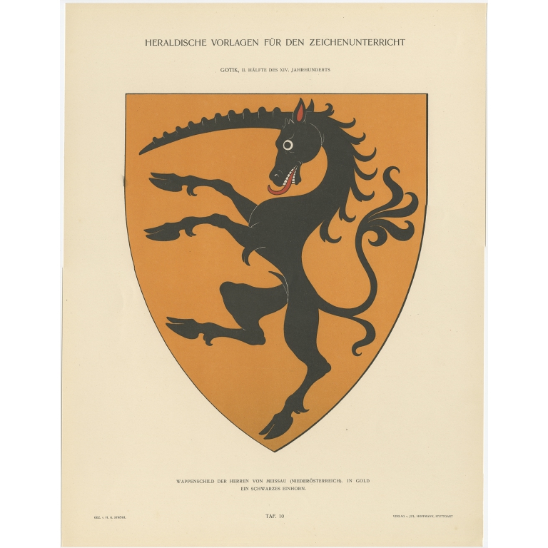 Taf 10. Wappenschild der Herren von Meissau (..) - Ströhl (1910)