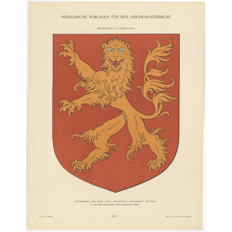 Taf 7. Wappenschild der Stadt Laval (..) - Ströhl (1910)