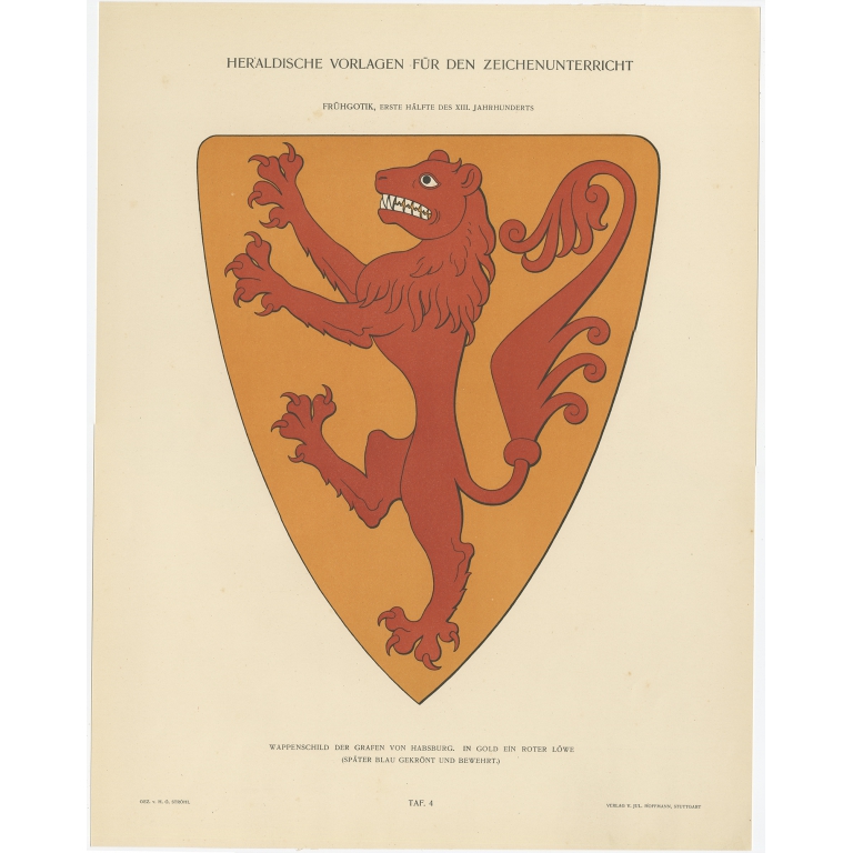 Taf 4. Wappenschild der Grafen von Habsburg (..) - Ströhl (1910)