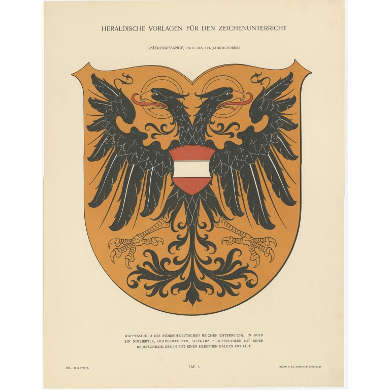 Taf 3. Wappenschild des Römisch-Deutschen Reiches (..) - Ströhl (1910)
