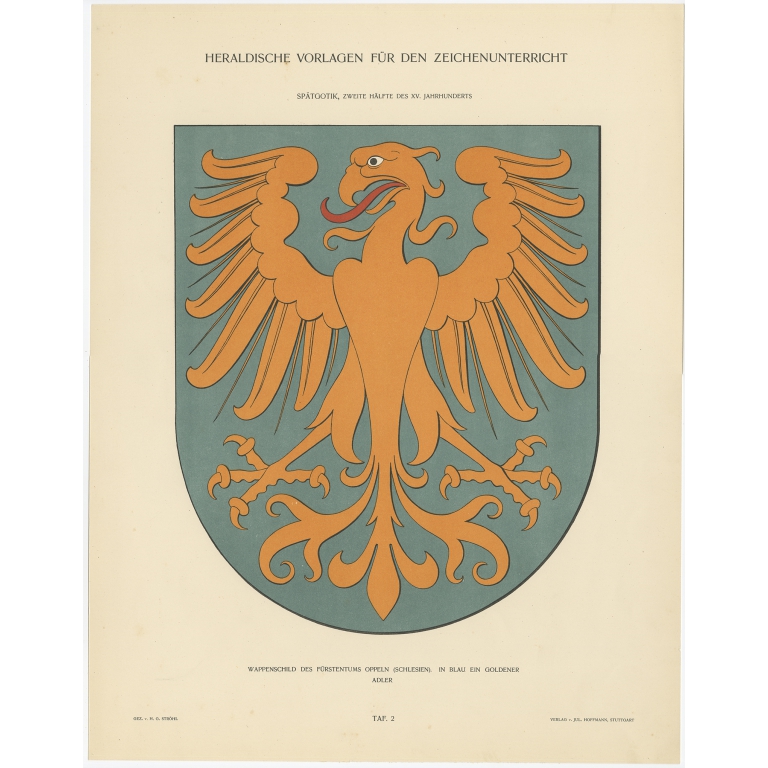Taf 2. Wappenschild des Fürstentums Oppeln (..) - Ströhl (1910)