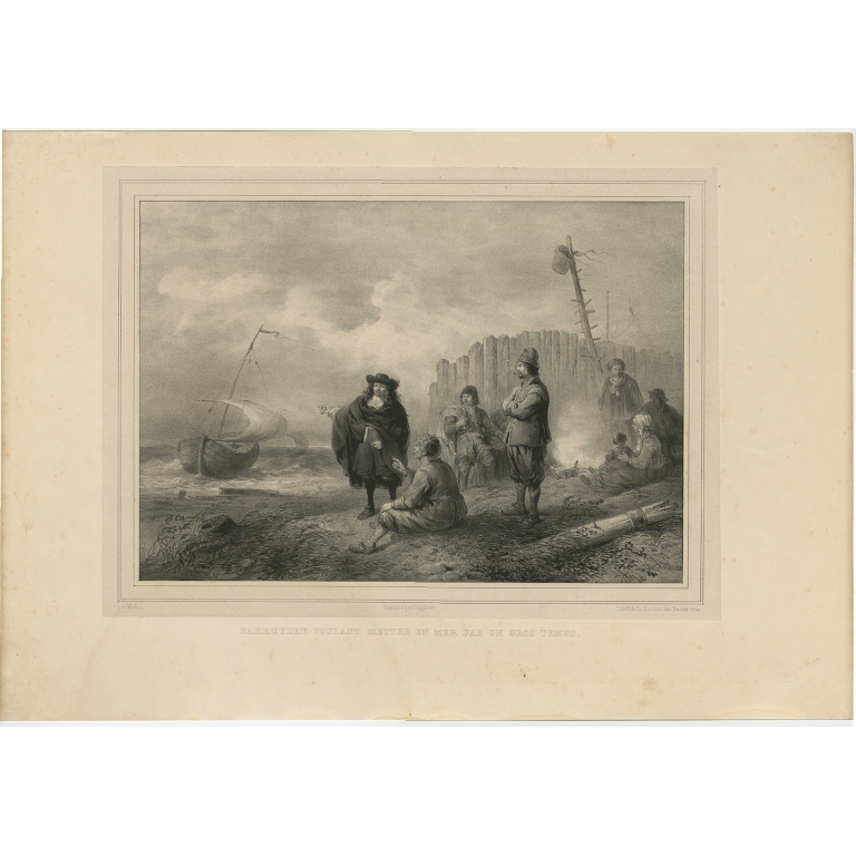 Bakhuyzen voulant mettre en Mer (..) - Madou (1842)