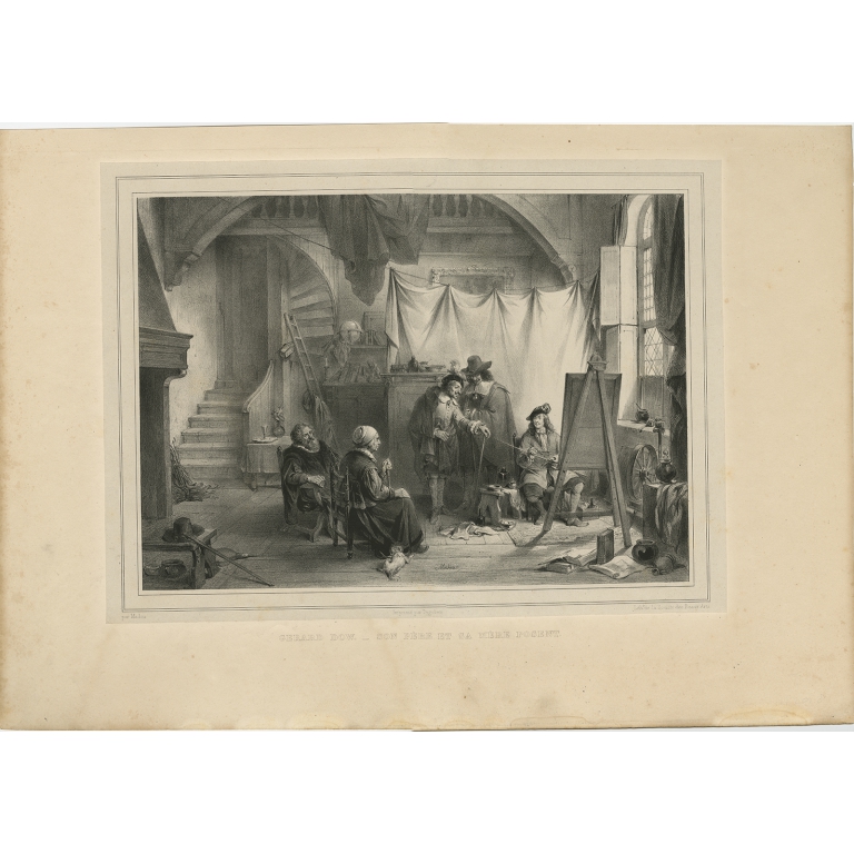 Gerard Dow - Son Pere et sa Mere Posent (..) - Madou (1842)