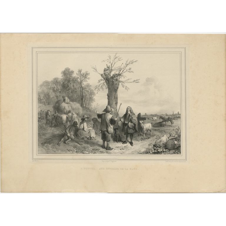 P. Potter. Aux environs de la Haye (..) - Madou (1842)