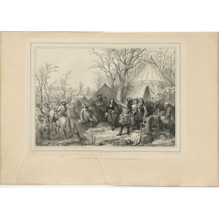 A. Vandermeulen au Siege de Valenciennes (..) - Madou (1842)