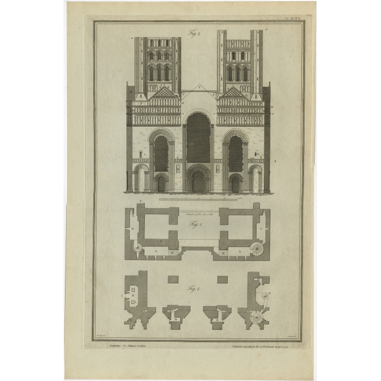 Untitled Print Lincoln Cathedral II - Basire (1791)