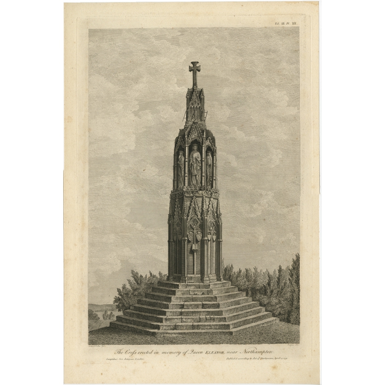 The Cross erected in memory of Queen Eleanor (..) - Basire (1791)