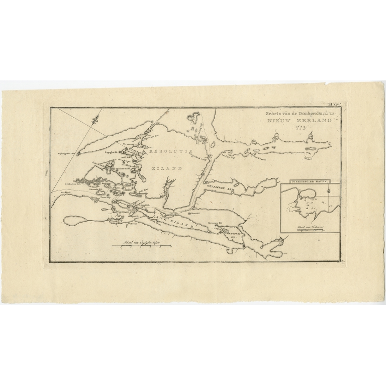 Schets van de Donkere Baai in Nieuw Zeeland (..) - Cook (1803)