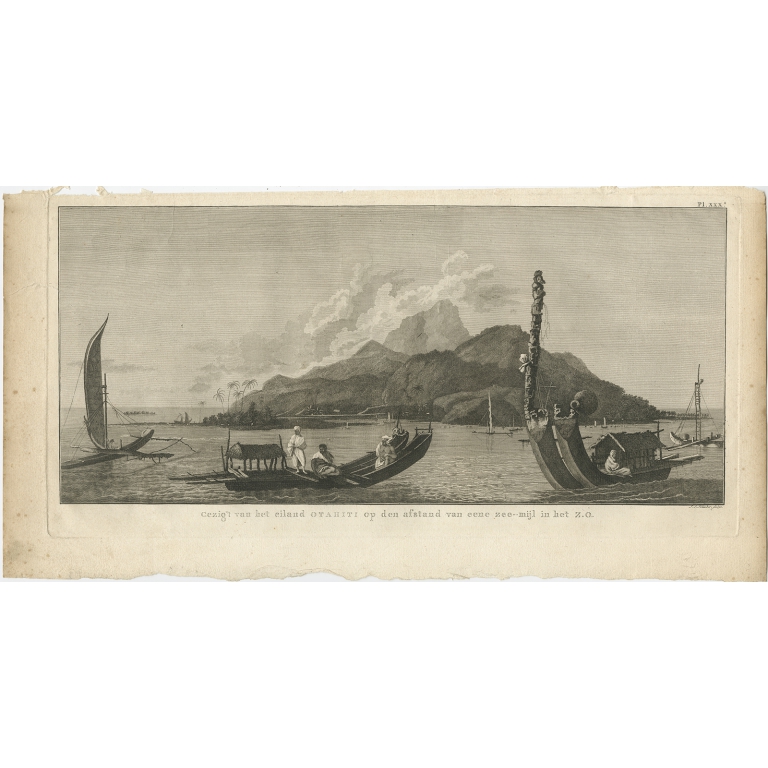 Gezigt van het eiland Otahiti (..) - Cook (1803)