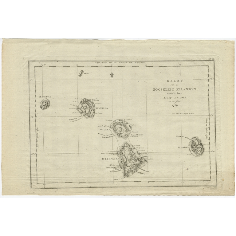 Kaart van de Societeit Eilanden (..) - Cook (1803)