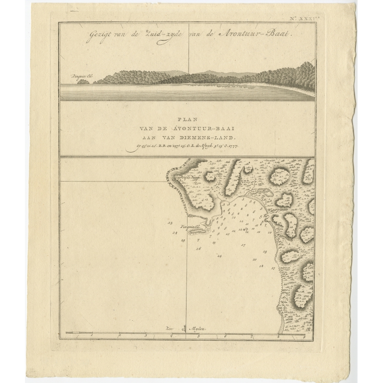 Plan van de Avontuur-Baai - Cook (1803)