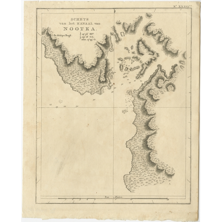 Schets van het Kanaal van Nootka - Cook (1803)