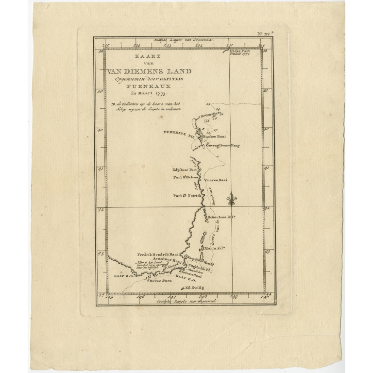 Kaart van Van Diemens Land - Cook (1803)