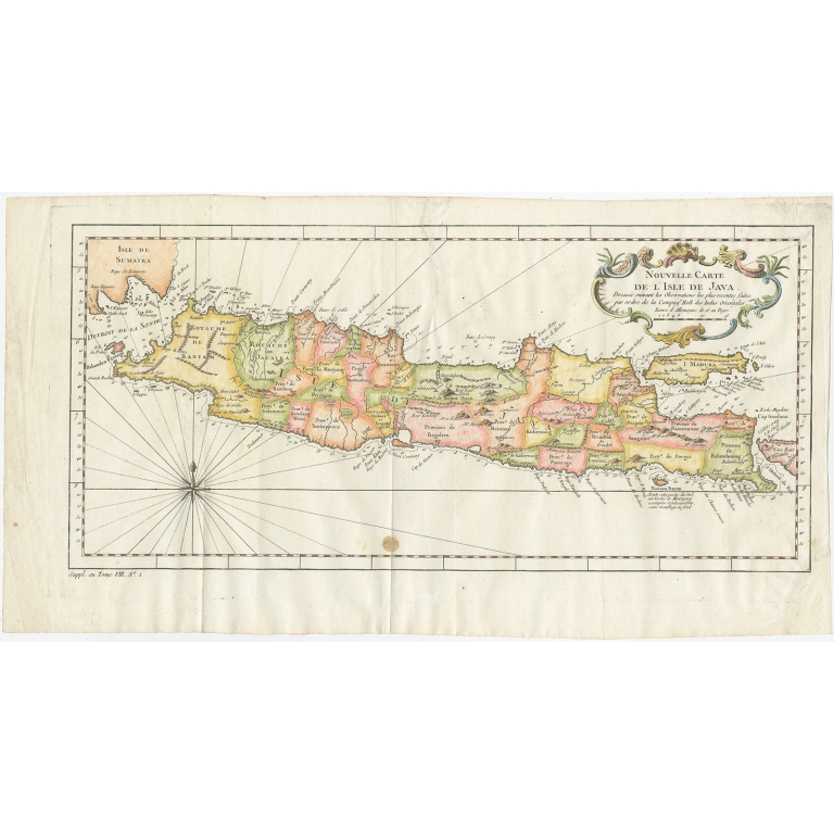 Nouvelle Carte de l'Isle de Java - Bellin (c.1760)