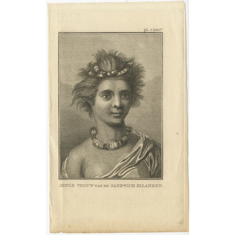 Jonge vrouw van de Sandwich Eilanden - Cook (1803)