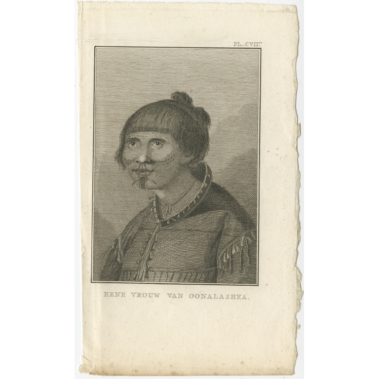 Eene Vrouw van Oonalashka - Cook (1803)